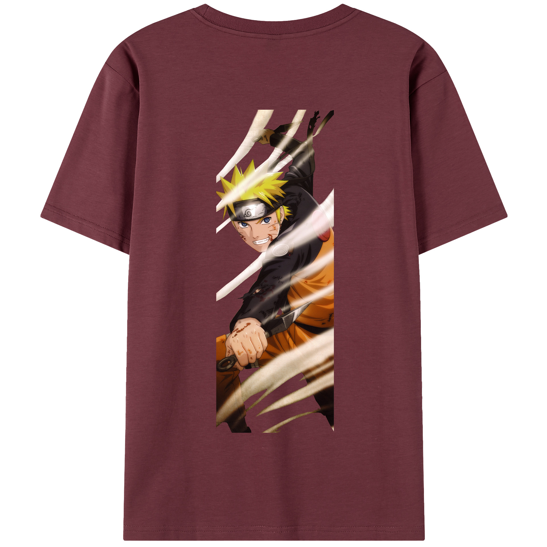 （画像用） NARUTO -ナルト- うずまき ナルト Uzumaki Naruto 綿100％半袖Tシャツ（背面プリント）